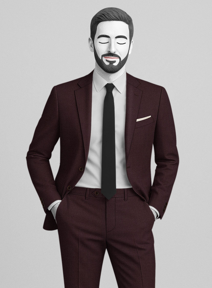 Napolean Stretch Wine Wool Jacket - StudioSuits