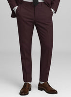 Napolean Stretch Wine Wool Pants - StudioSuits