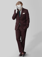 Napolean Stretch Wine Wool Suit - StudioSuits