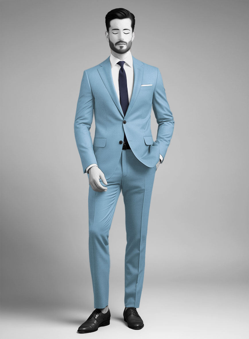 Napolean Taj Blue Wool Suit - StudioSuits