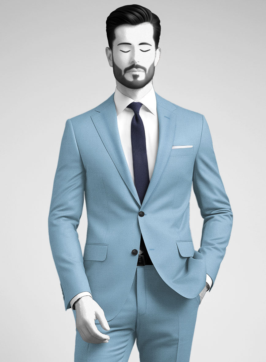 Napolean Taj Blue Wool Suit - StudioSuits