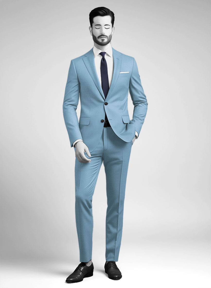 Napolean Taj Blue Wool Suit - StudioSuits