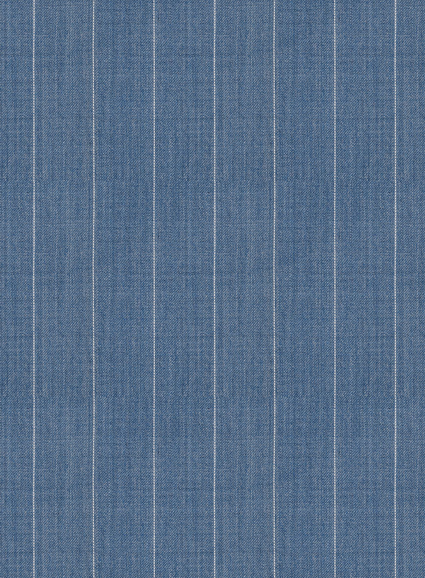 Napolean Tarello Stripe Blue Wool Jacket - StudioSuits