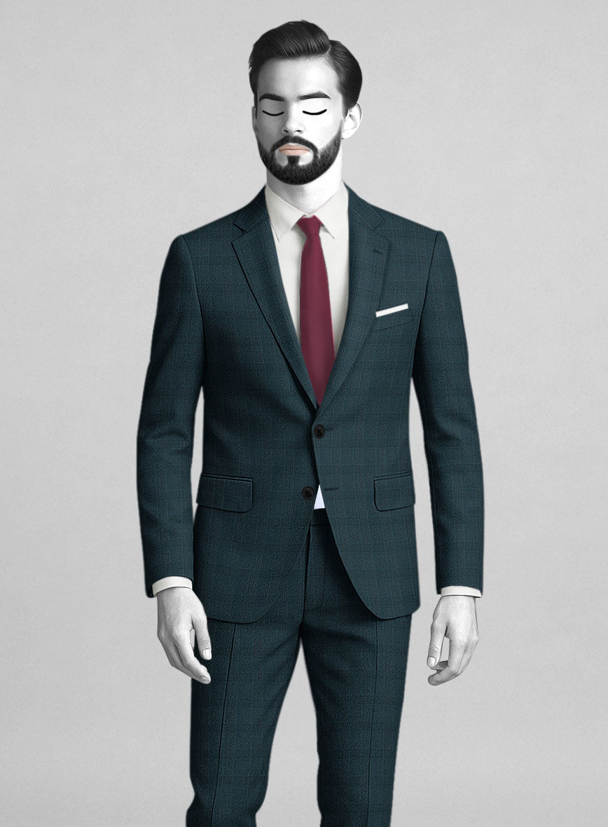 Napolean Teal Glen Jacket - StudioSuits