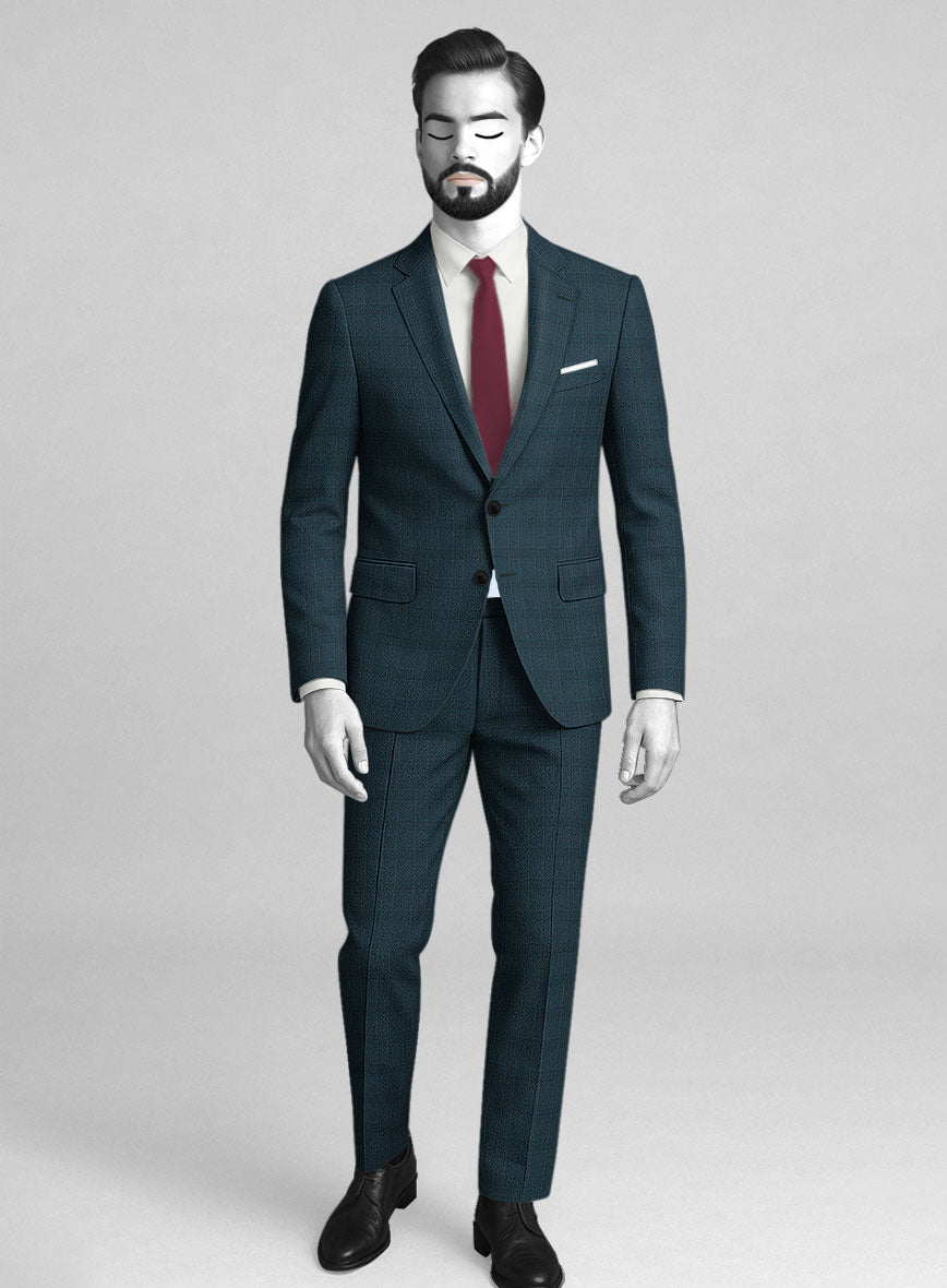 Napolean Teal Glen Suit - StudioSuits