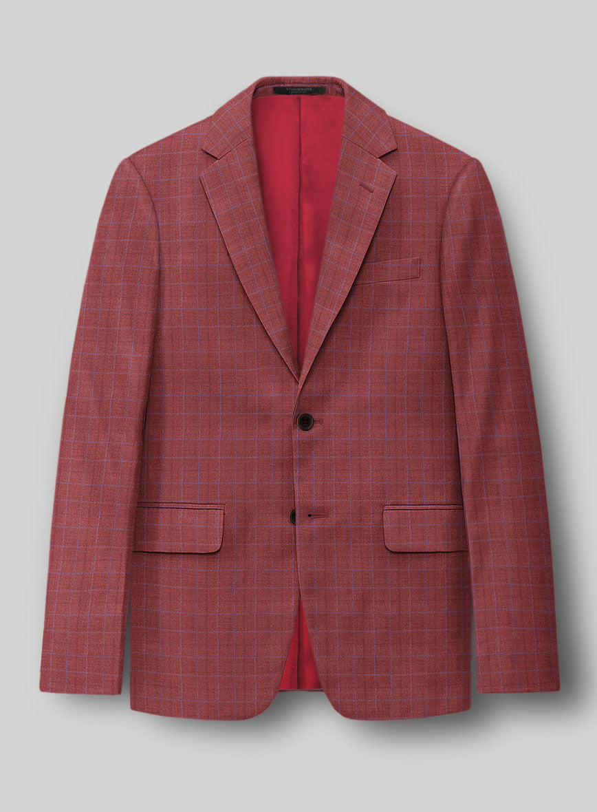 Napolean Tonia Red Wool Jacket - StudioSuits