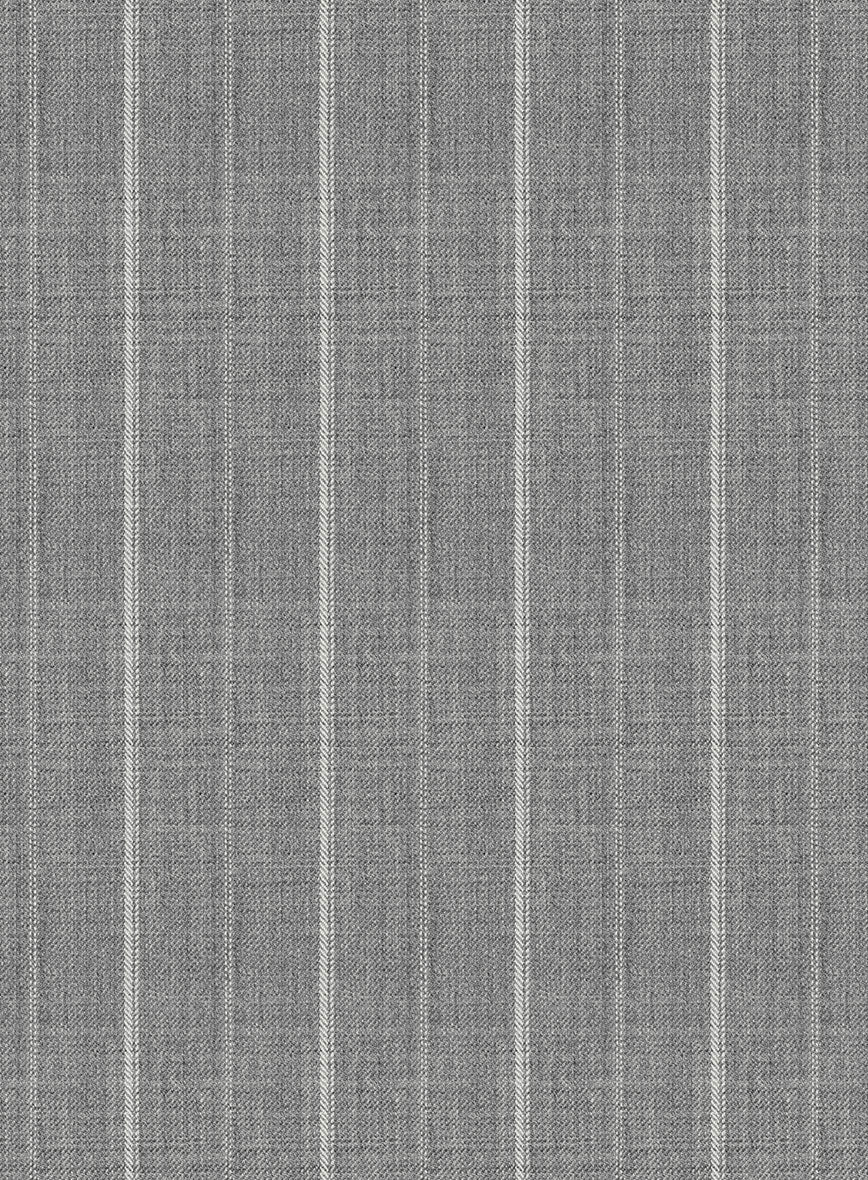Napolean Vessaro Stripe Gray Wool Pants - StudioSuits