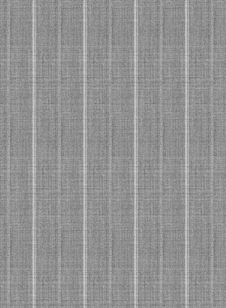 Napolean Vessaro Stripe Gray Wool Pants - StudioSuits