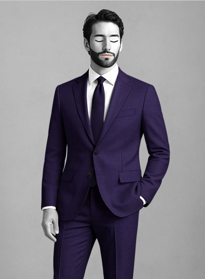 Napolean Violet Wool Suit - StudioSuits