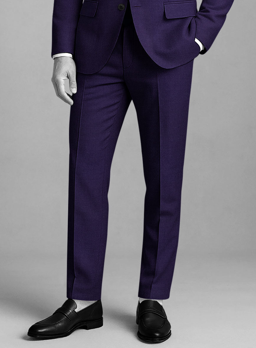 Napolean Violet Wool Suit - StudioSuits