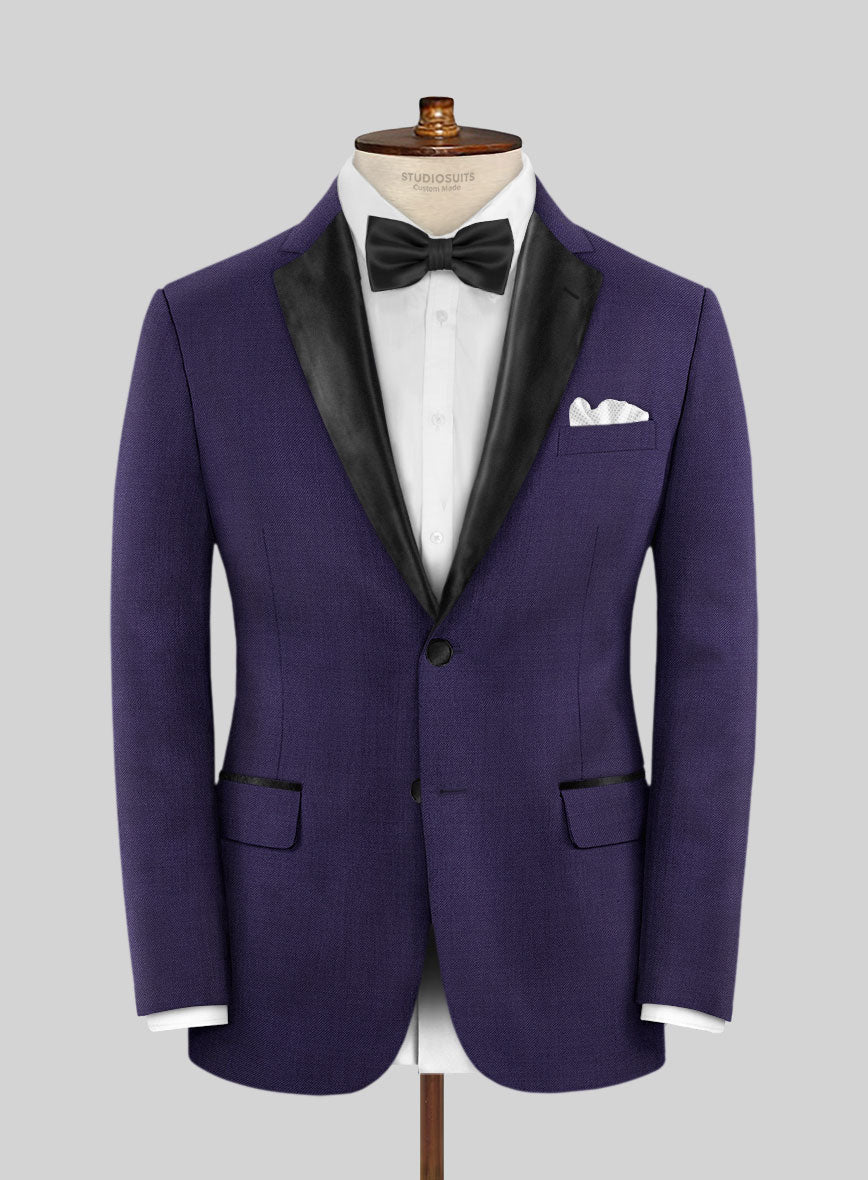 Napolean Violet Wool Tuxedo Jacket – StudioSuits
