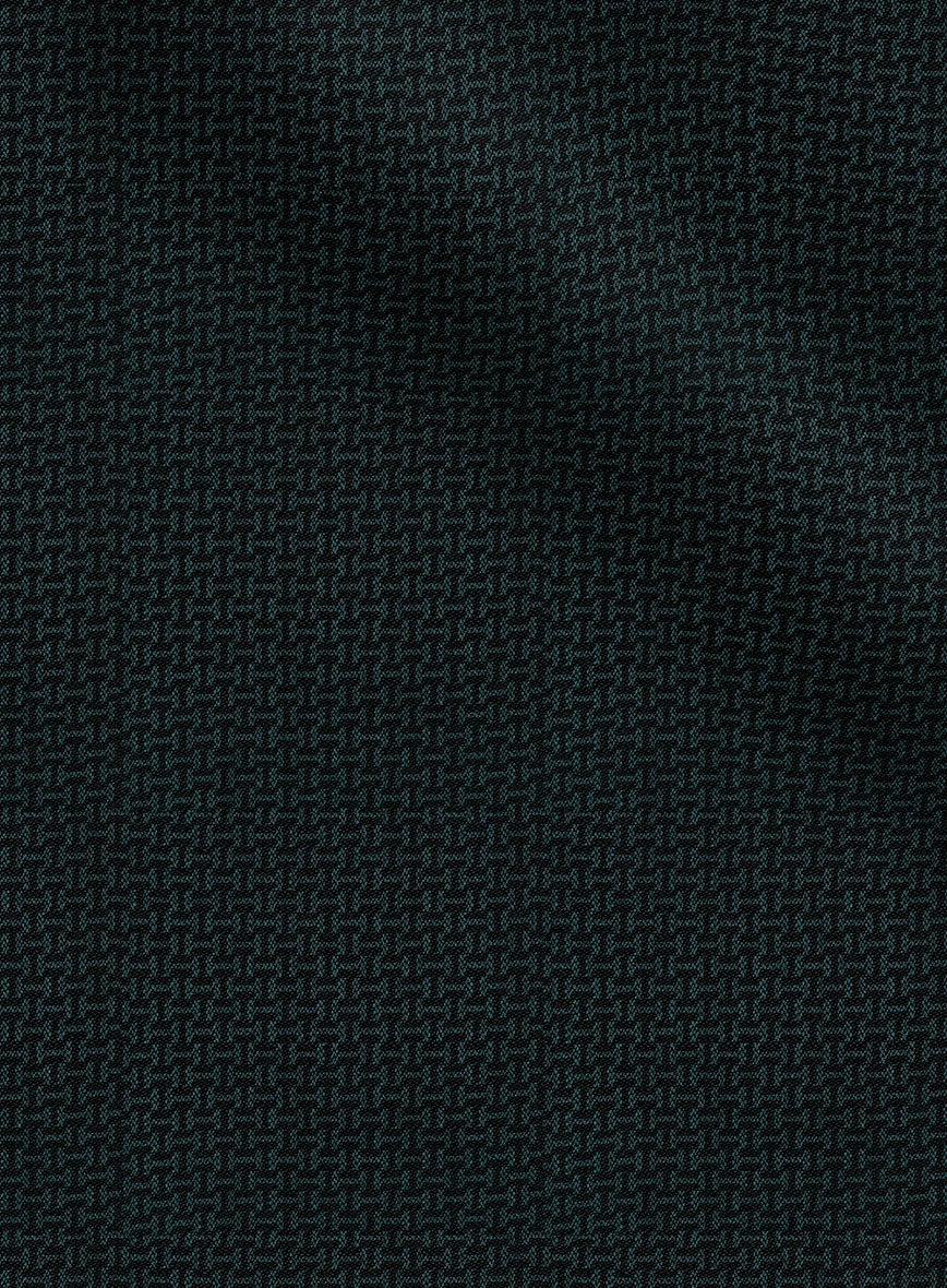 Napolean Vionnet Interweave Green Wool Suit - StudioSuits