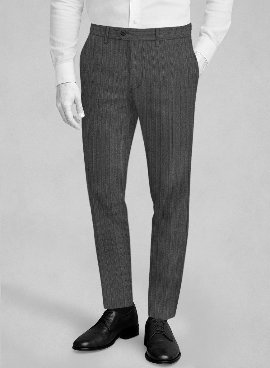 Napolean Vistano Stripe Wool Pants - StudioSuits