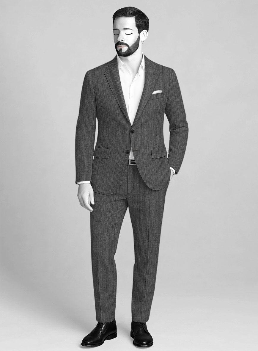 Napolean Vistano Stripe Wool Suit - StudioSuits