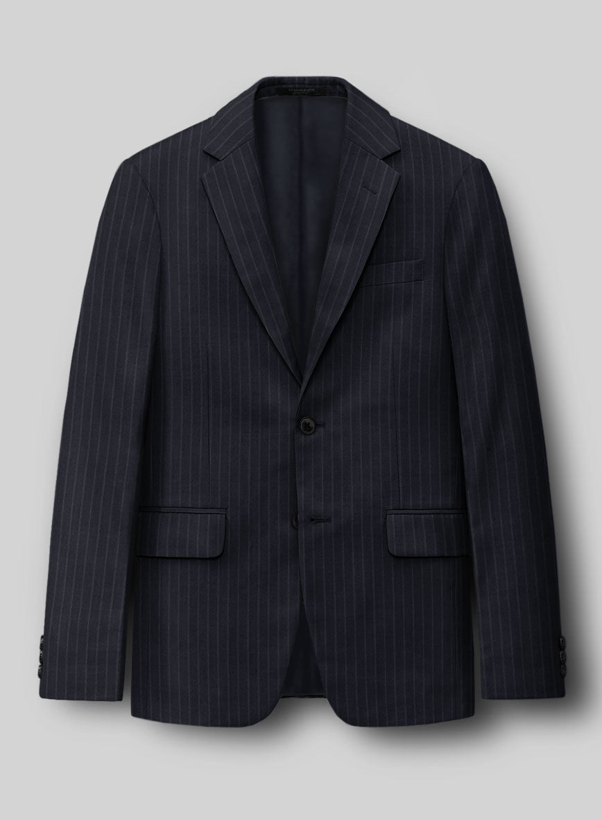 Napolean Windsor Blue Stripe Wool Jacket - StudioSuits