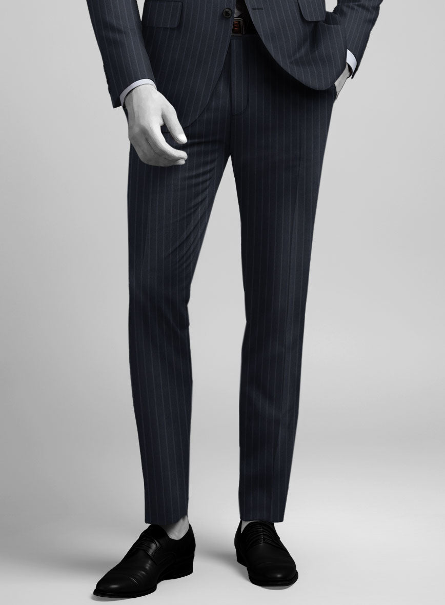 Napolean Windsor Blue Stripe Wool Suit - StudioSuits