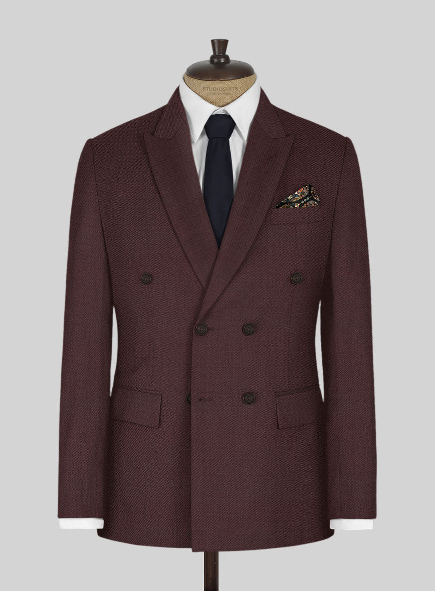 Napolean Wine Wool Suit - StudioSuits