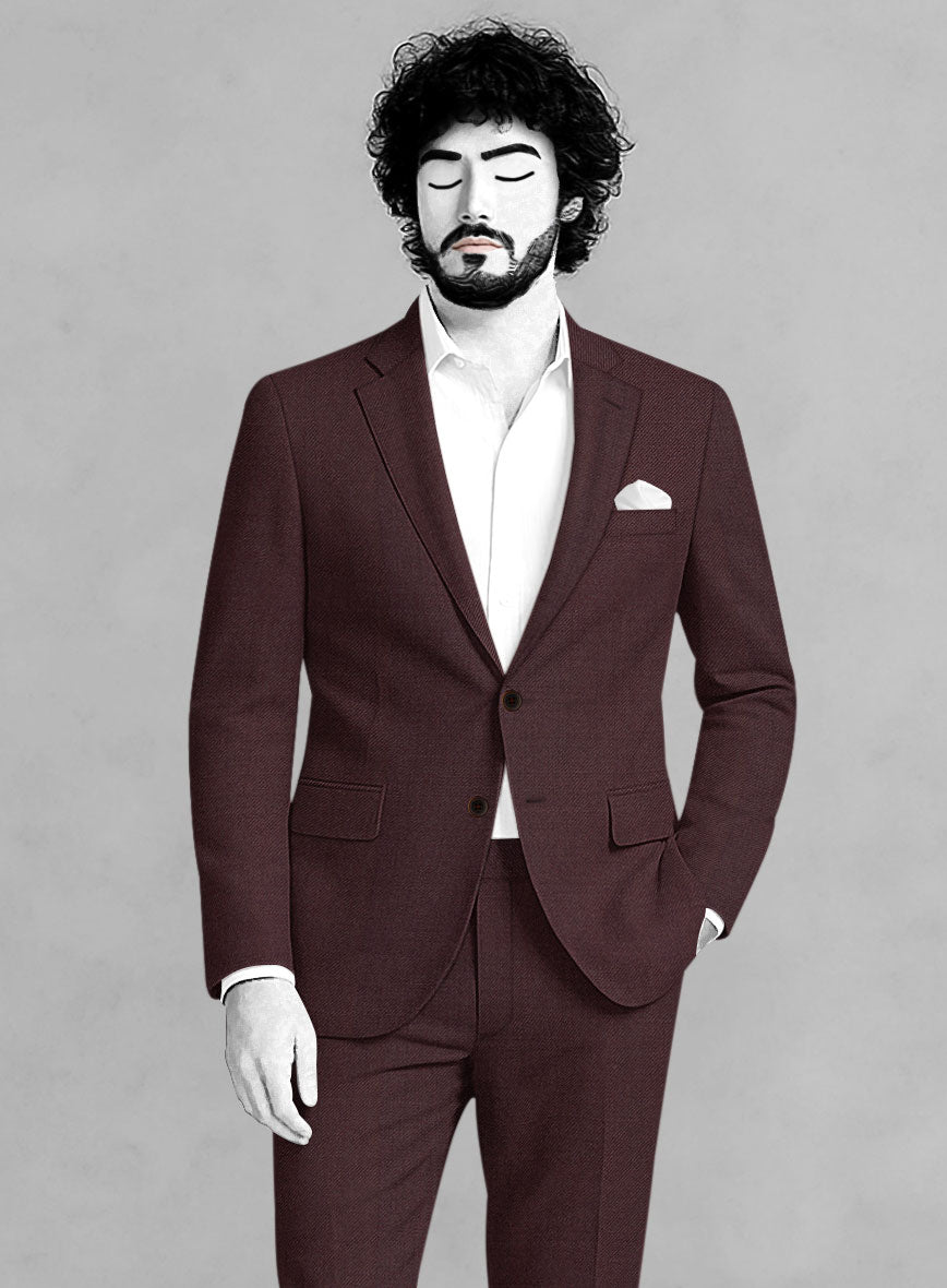 Napolean Wine Wool Suit - StudioSuits