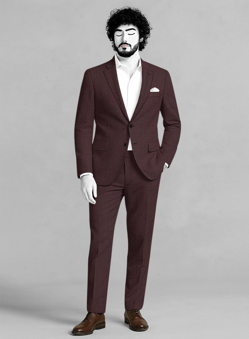 Napolean Wine Wool Suit - StudioSuits