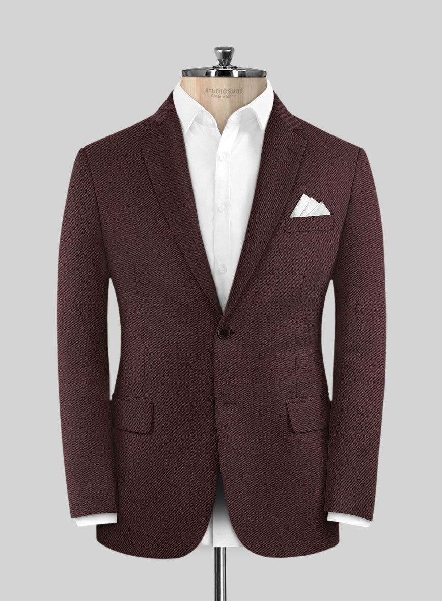 Napolean Wine Wool Suit - StudioSuits