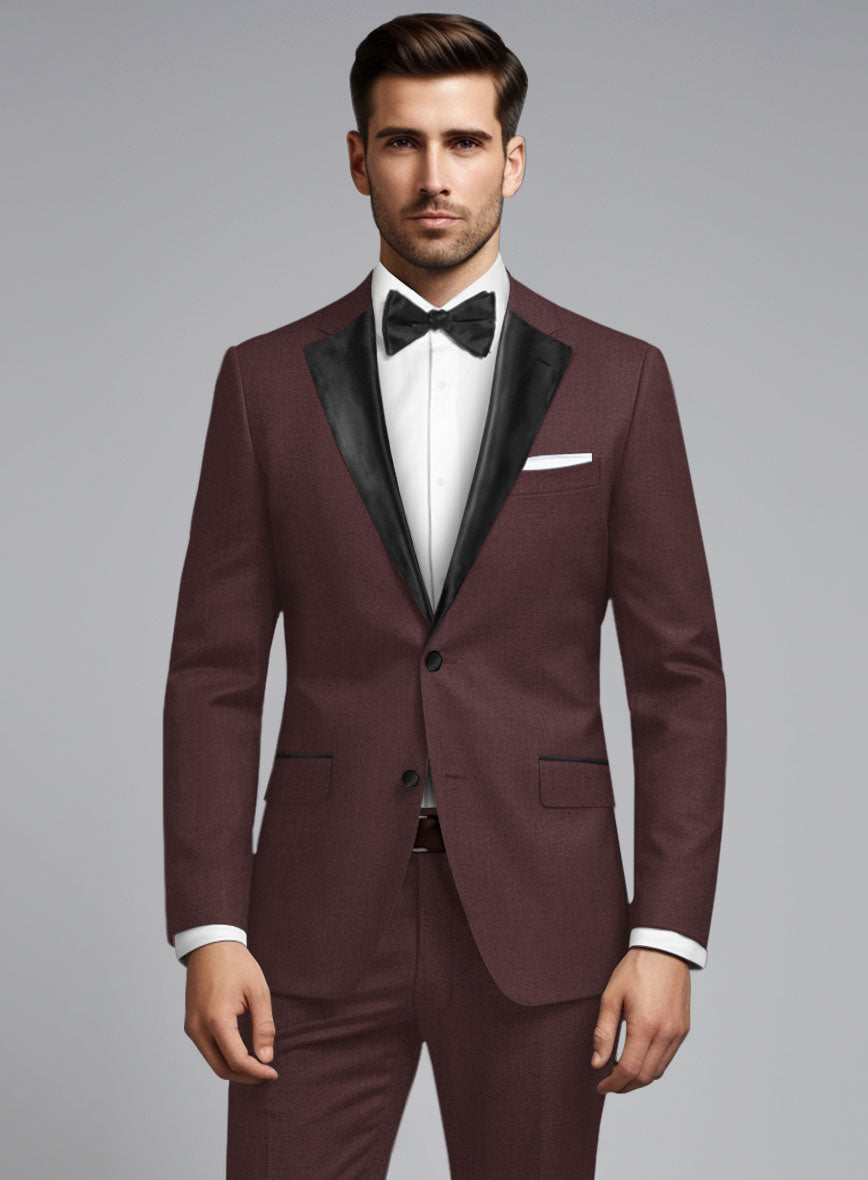 Napolean Wine Wool Tuxedo Jacket