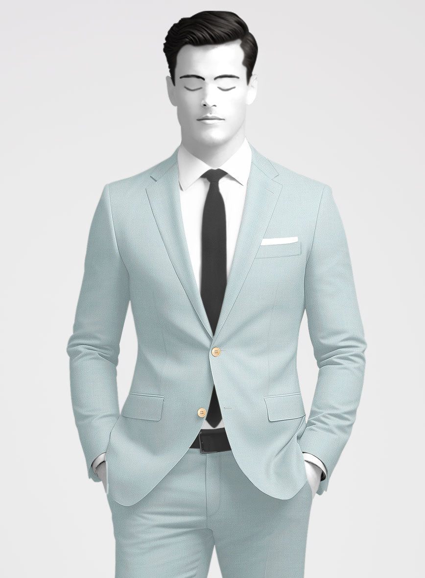 Napolean Wool Baby Blue Suit - StudioSuits