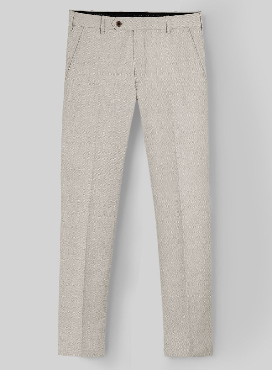Napolean Wool Muted Beige Tuxedo Suit - StudioSuits