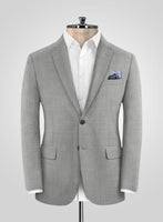 Napolean Worsted Light Gray Wool Suit - StudioSuits