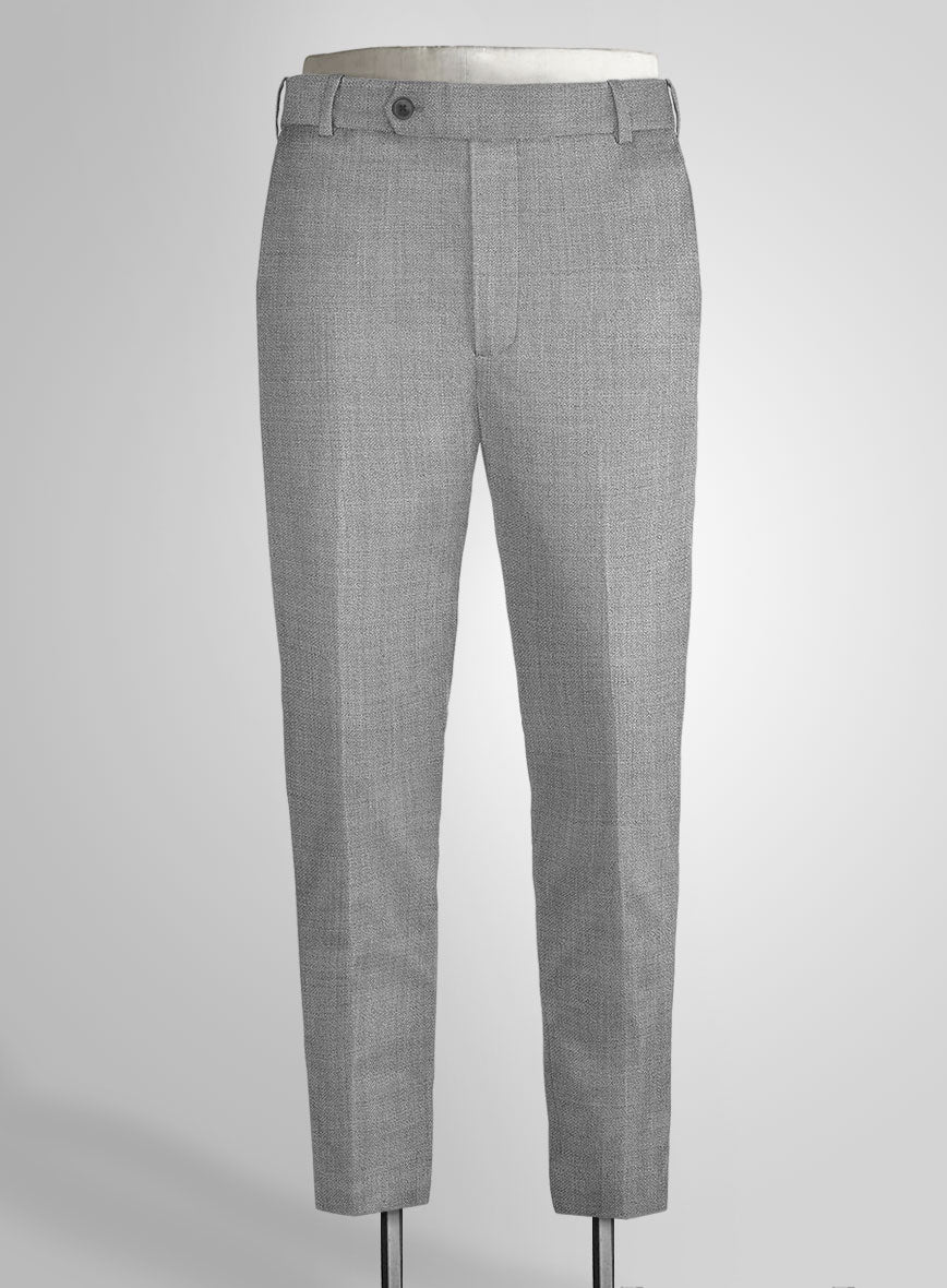 Napolean Worsted Light Gray Wool Suit - StudioSuits