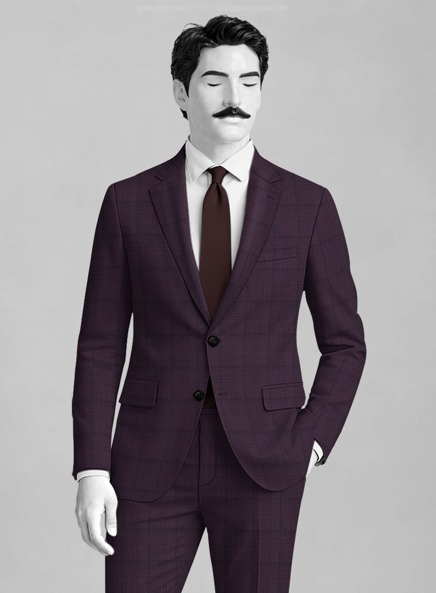 Napolean Xina Tartan Purple Wool Jacket - StudioSuits