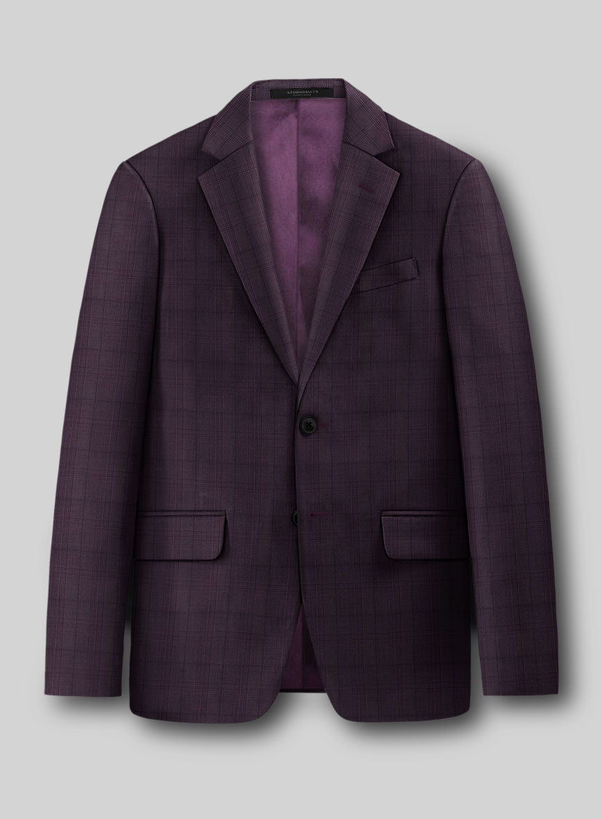 Napolean Xina Tartan Purple Wool Suit – StudioSuits