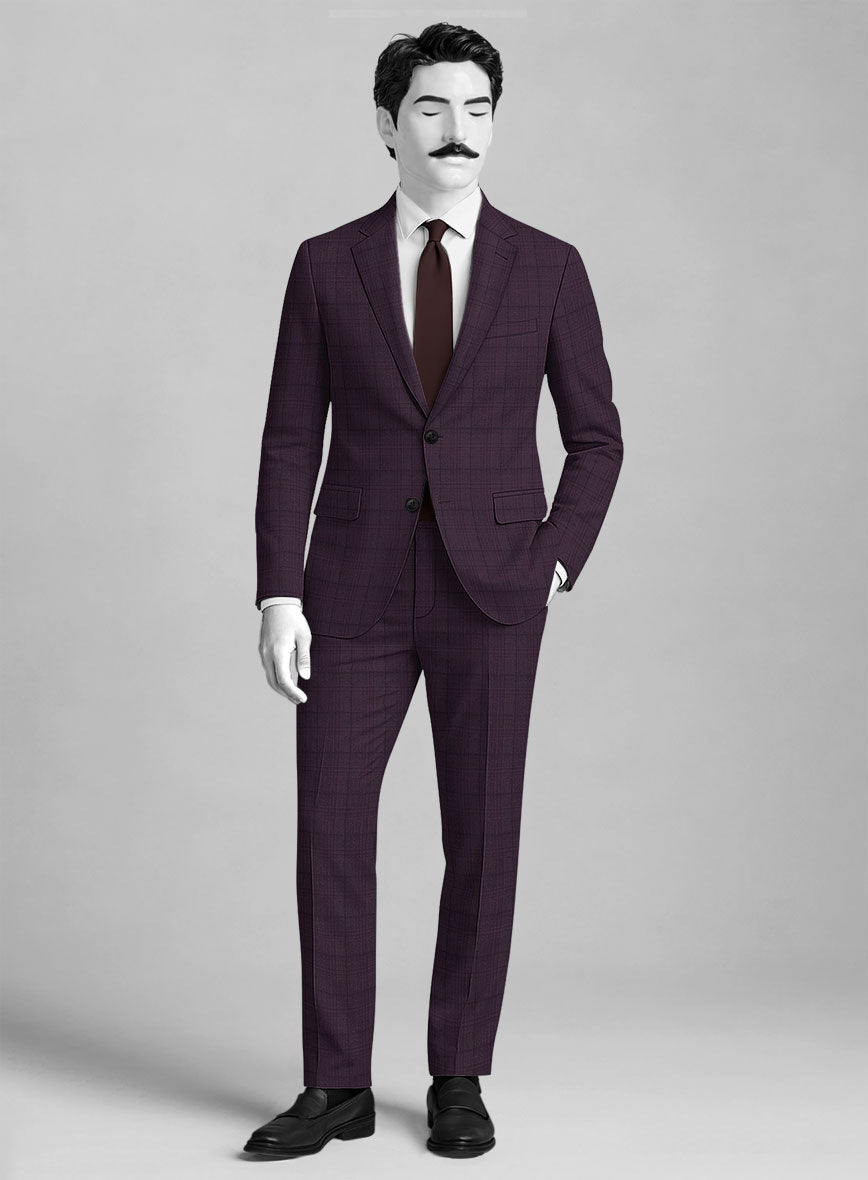 Napolean Xina Tartan Purple Wool Suit – StudioSuits