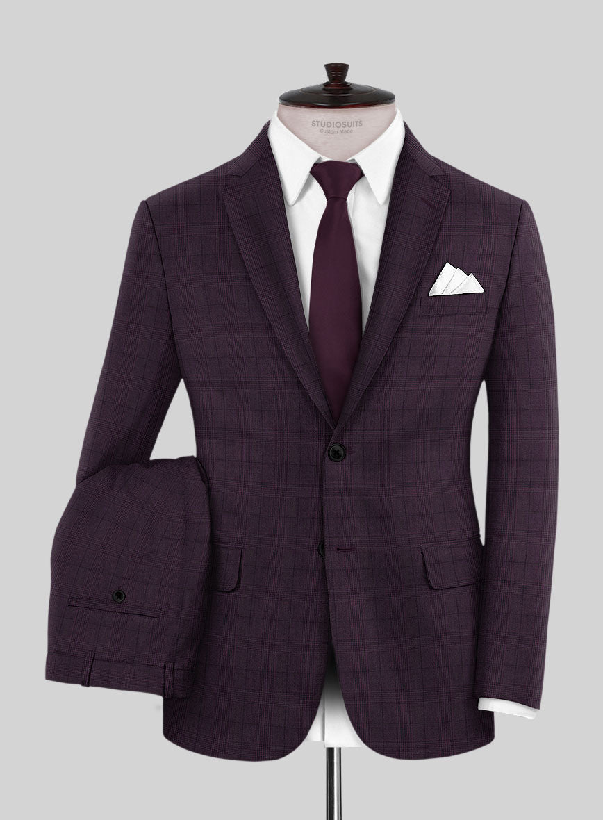 Napolean Xina Tartan Purple Wool Suit – StudioSuits