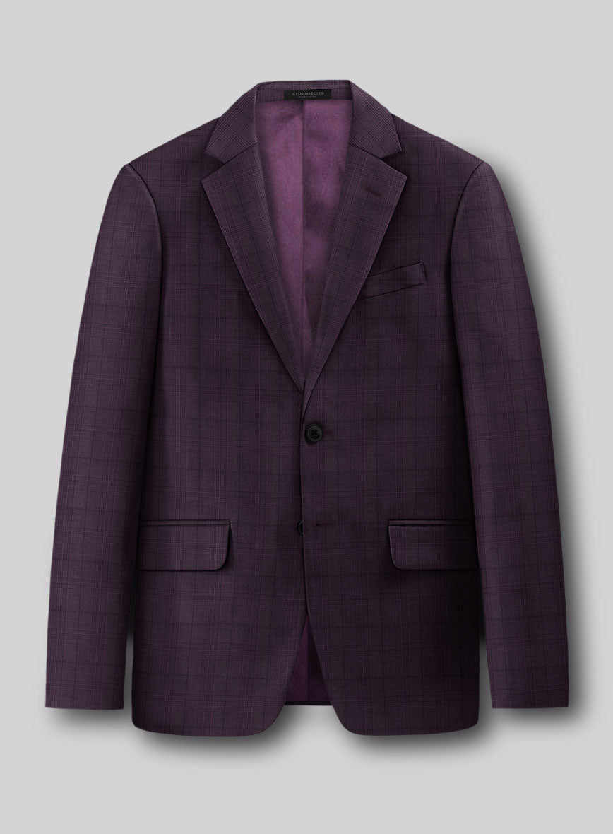 Napolean Xina Tartan Purple Wool Suit – StudioSuits