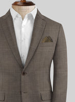 Napolean Ariel Nailhead Dark Brown Wool Suit - StudioSuits