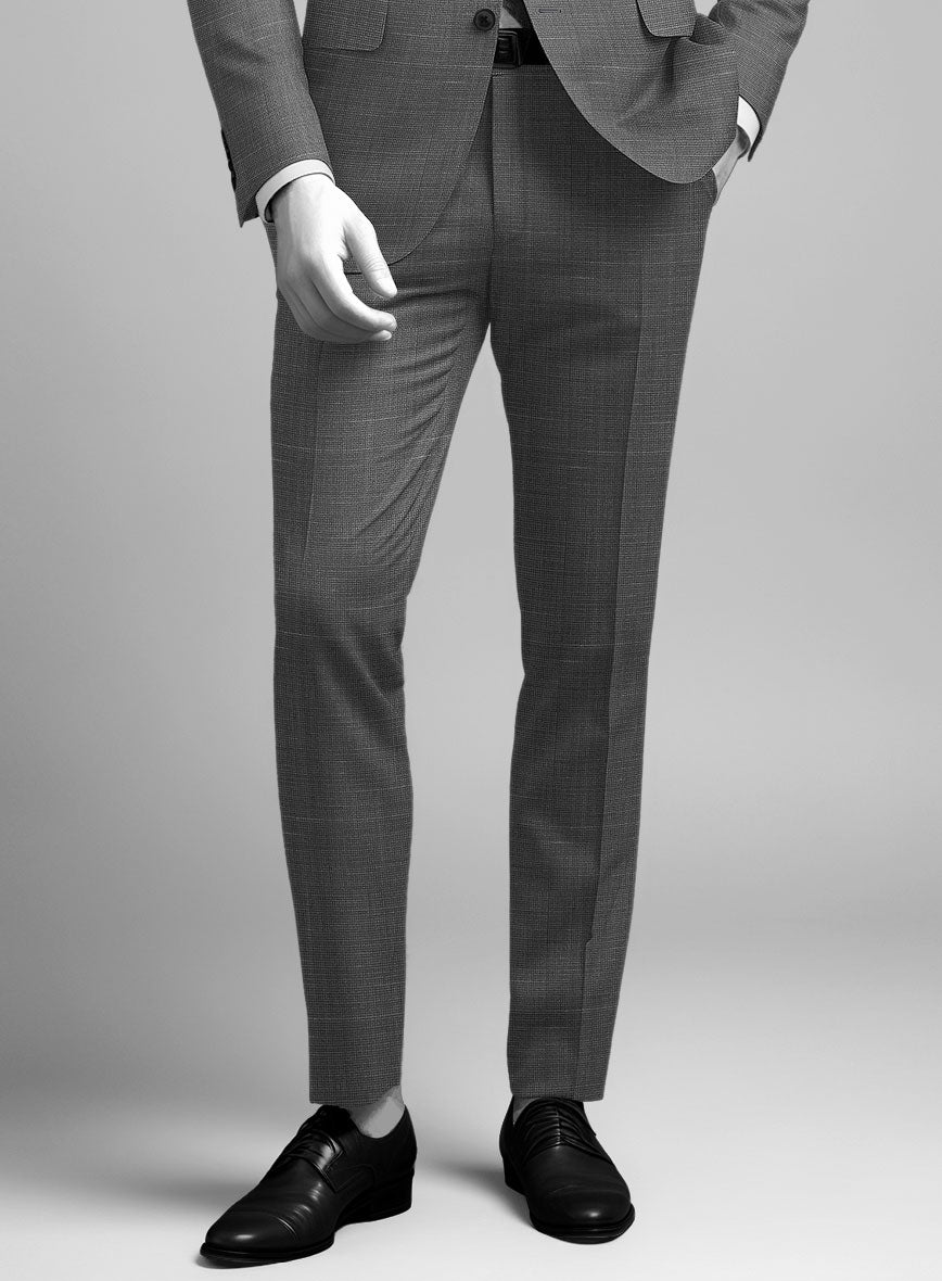Napolean Ariel Nailhead Gray Wool Pants - StudioSuits