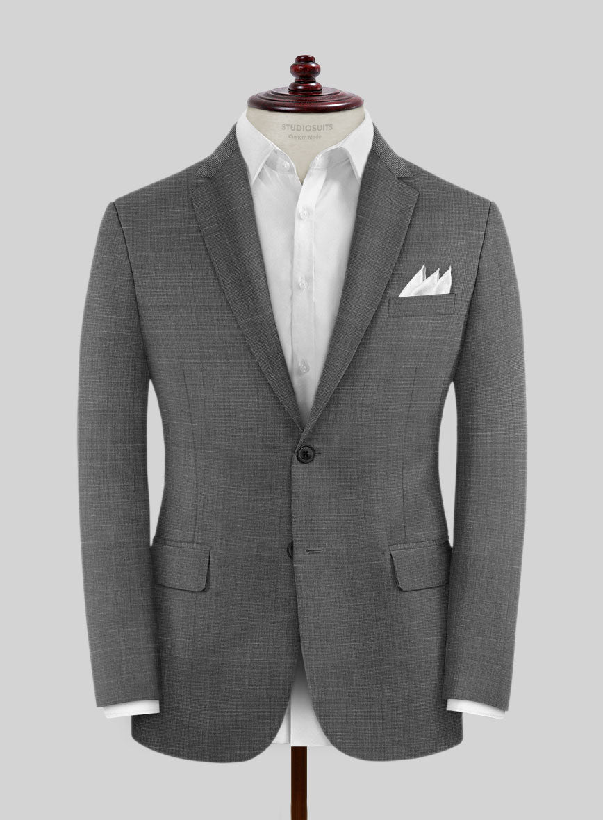 Napolean Ariel Nailhead Gray Wool Suit - StudioSuits