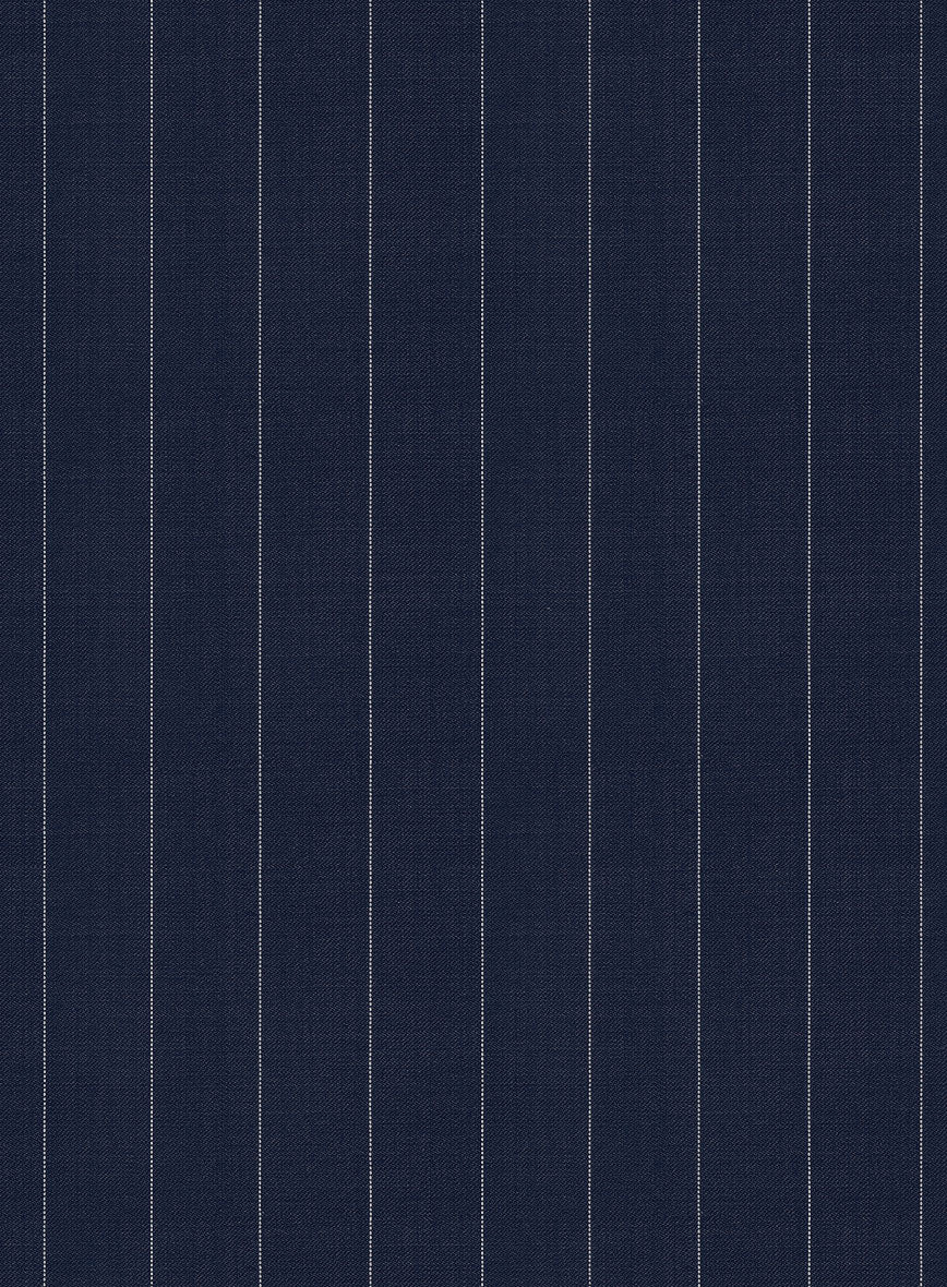 Napolean Broadway Blue Wool Pants - StudioSuits