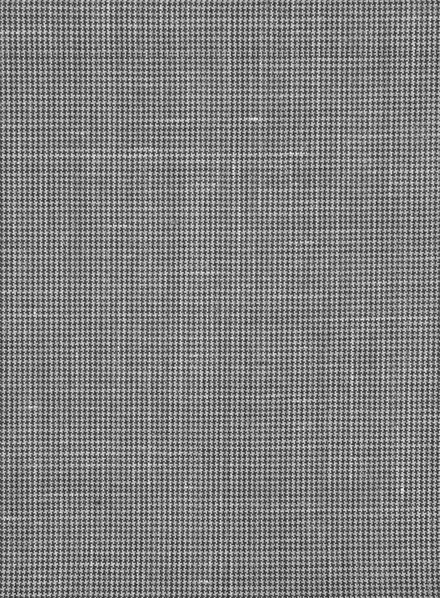 Napolean costa Mini Houndstooth Gray Wool Jacket - StudioSuits