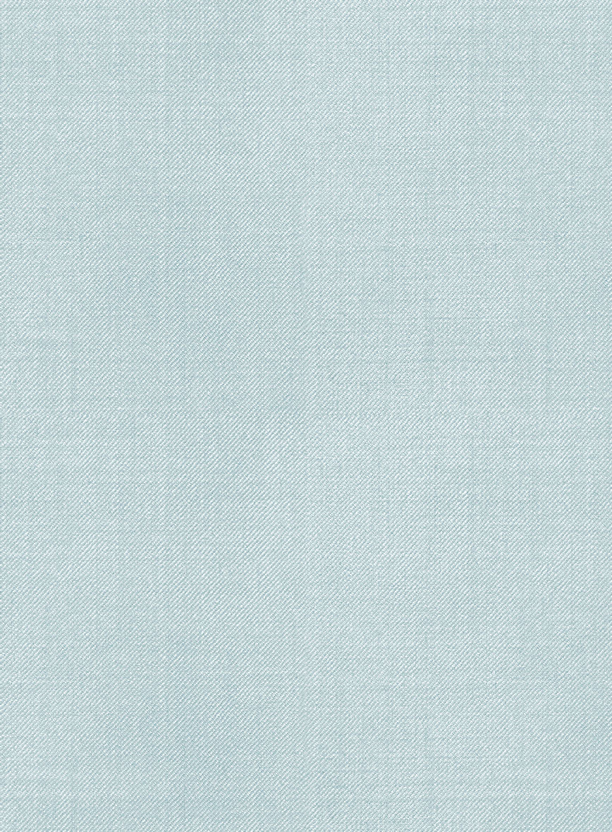 Napolean Pale Blue Wool Pants - StudioSuits