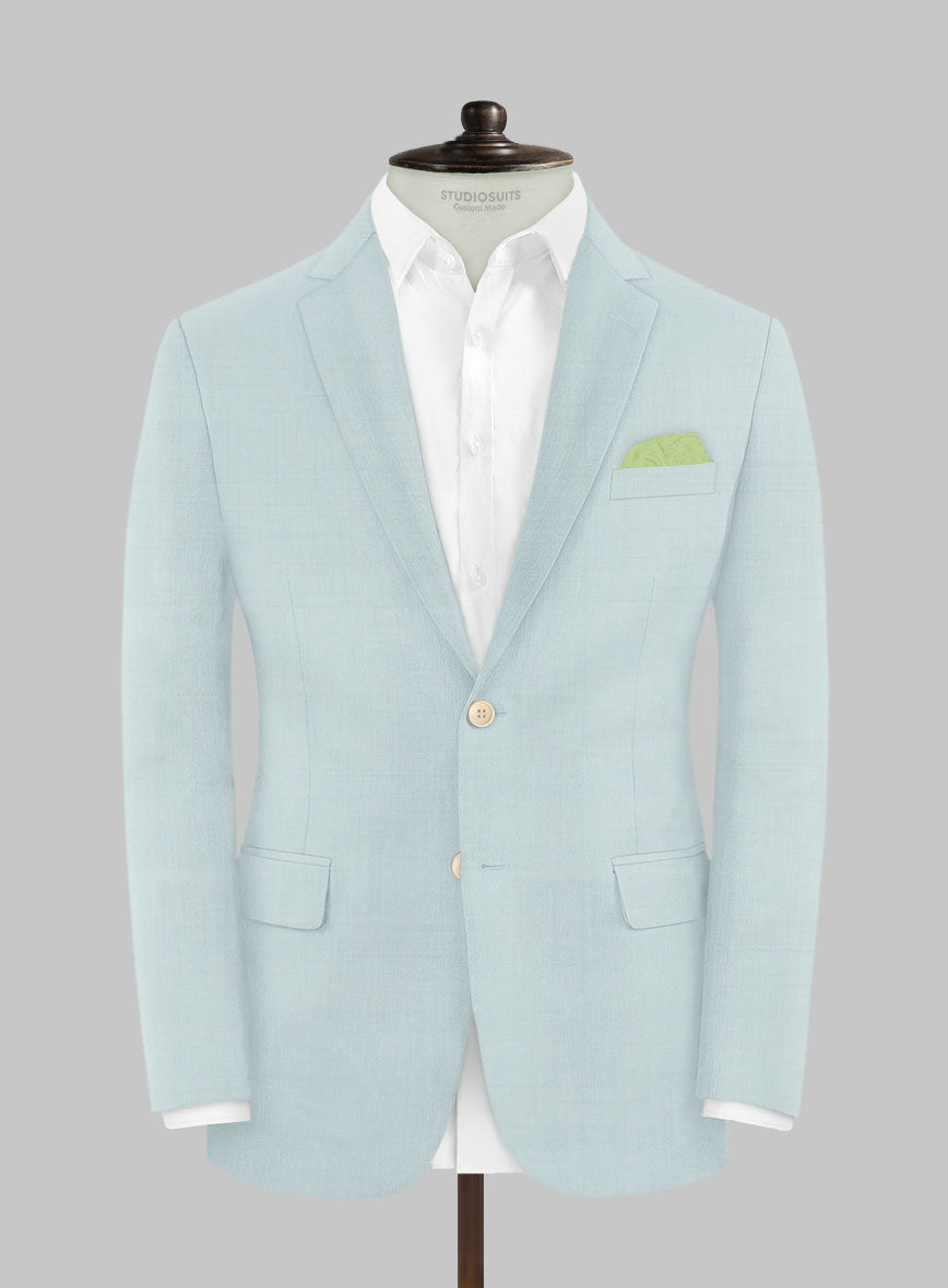 Napolean Pale Blue Wool Suit - StudioSuits