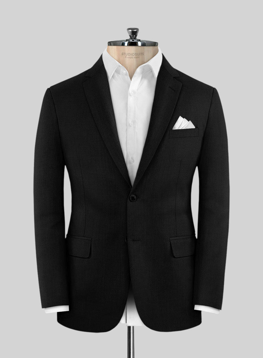 Napolean Black Wool Suit - StudioSuits