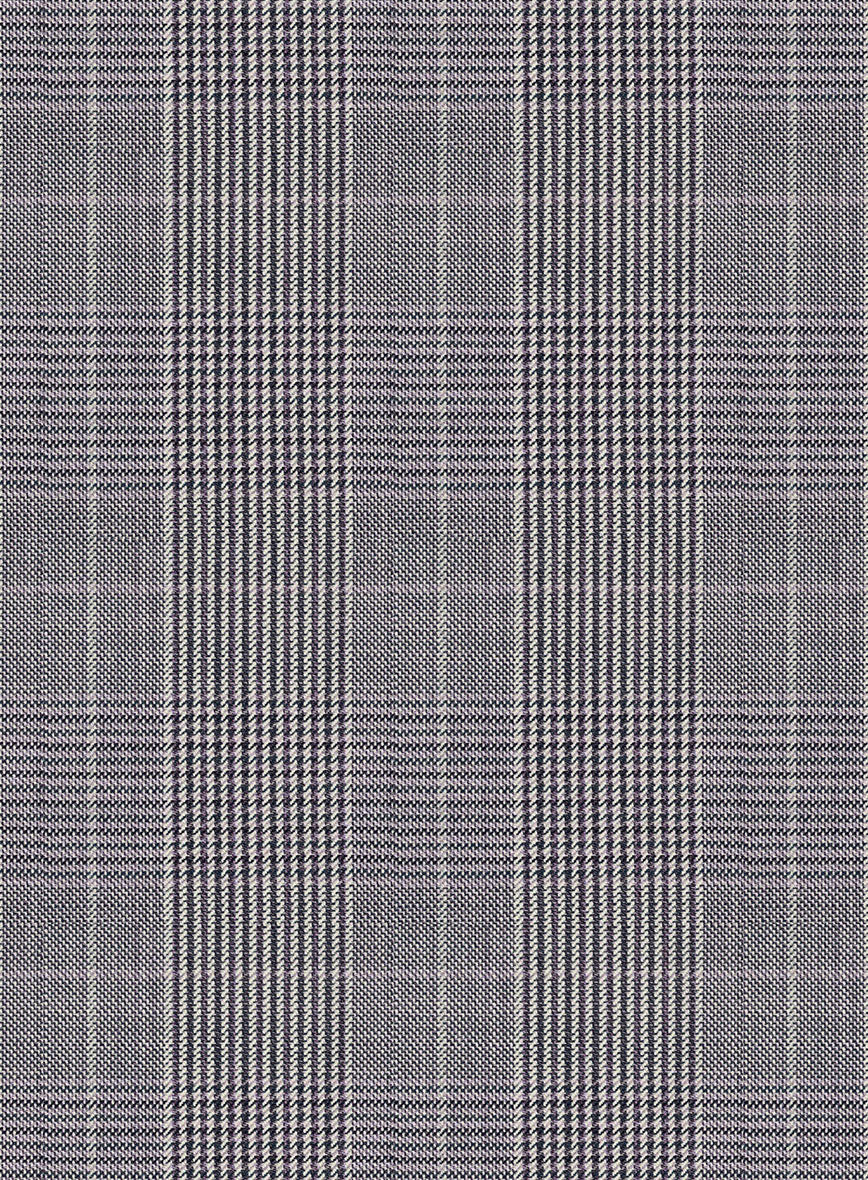 Napolean Canzo Glen Gray Blue Wool Suit - StudioSuits