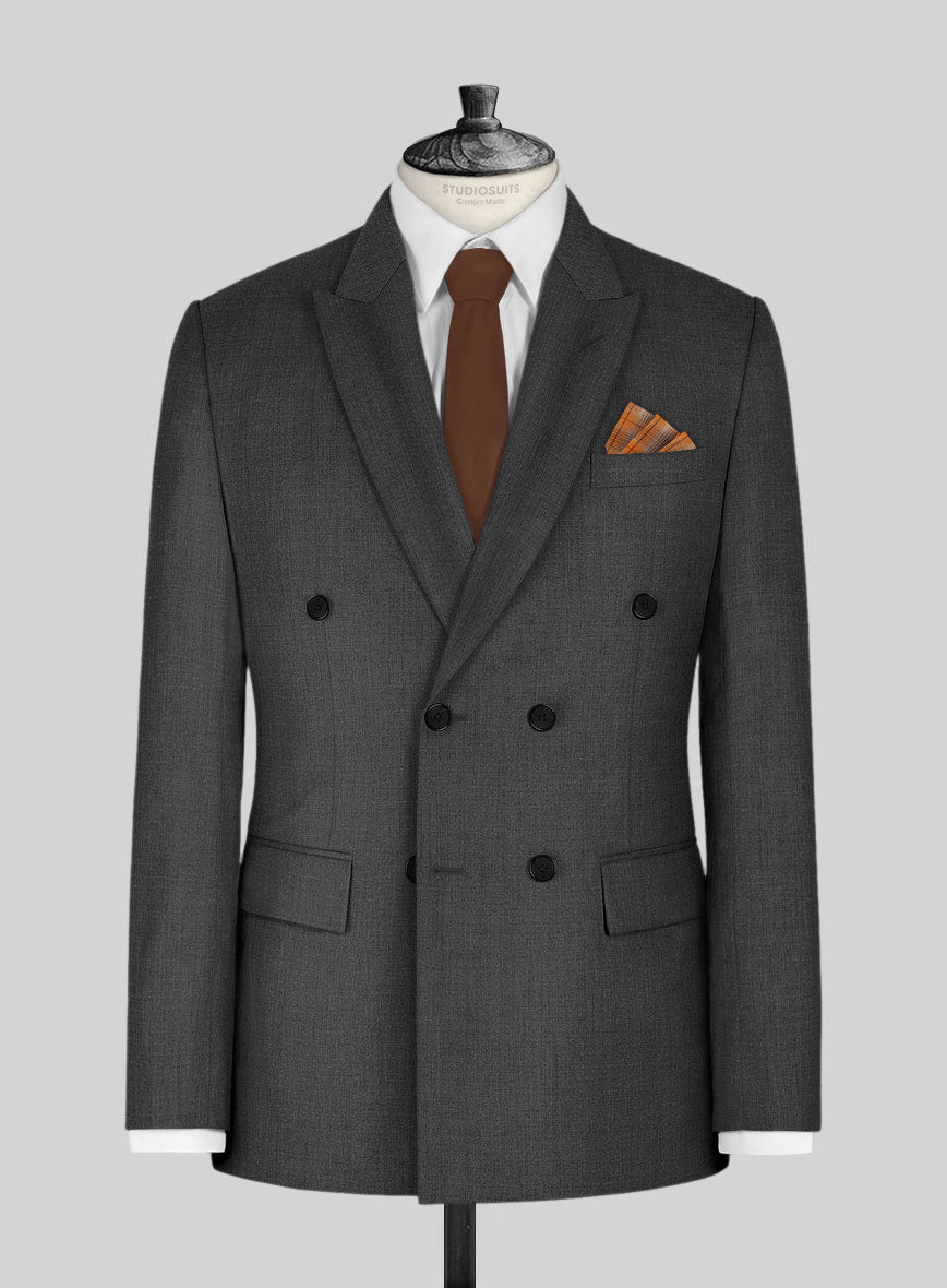 Napolean Mid Charcoal Wool Jacket - StudioSuits