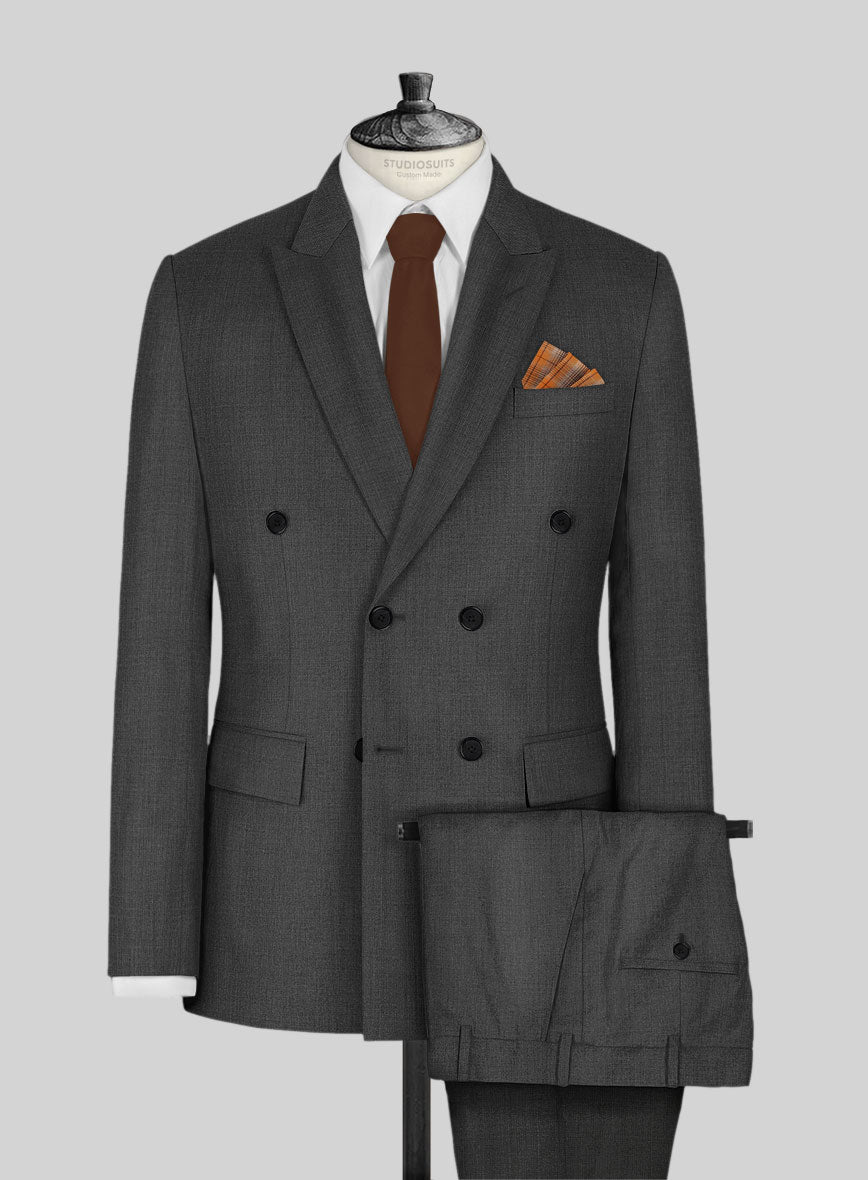 Napolean Mid Charcoal Wool Suit - StudioSuits