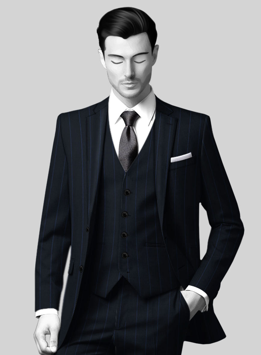 Napolean Rodrio Blue Wool Jacket - StudioSuits