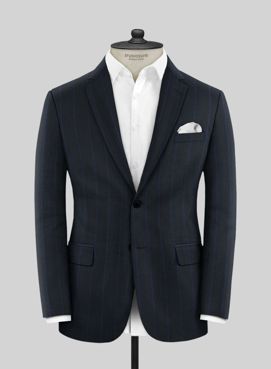 Napolean Rodrio Blue Wool Suit - StudioSuits