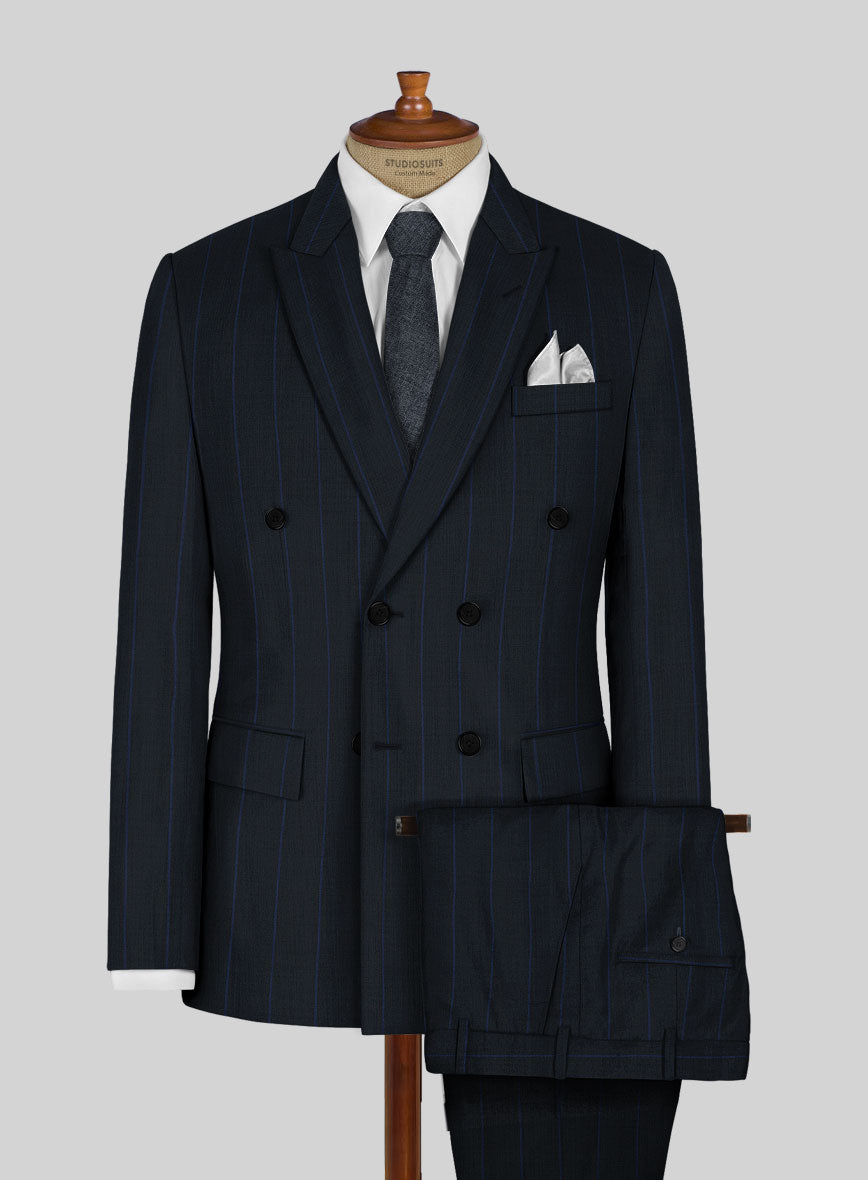 Napolean Rodrio Blue Wool Suit - StudioSuits