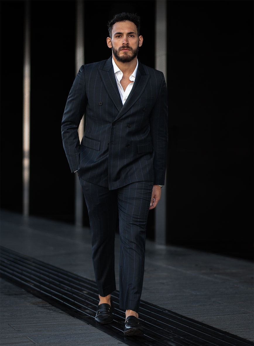 Napolean Rodrio Blue Wool Suit - StudioSuits
