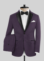 Napolean Stretch Purple Wool Tuxedo Suit - StudioSuits
